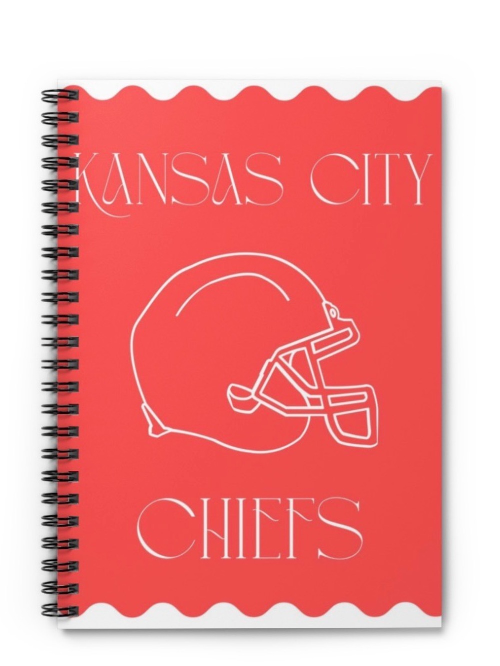 Kansas City Chiefs Red Spiral Notebook - NFL Helmet Design